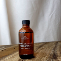 Rose Geranium + Bergamot Bath and Body Oil